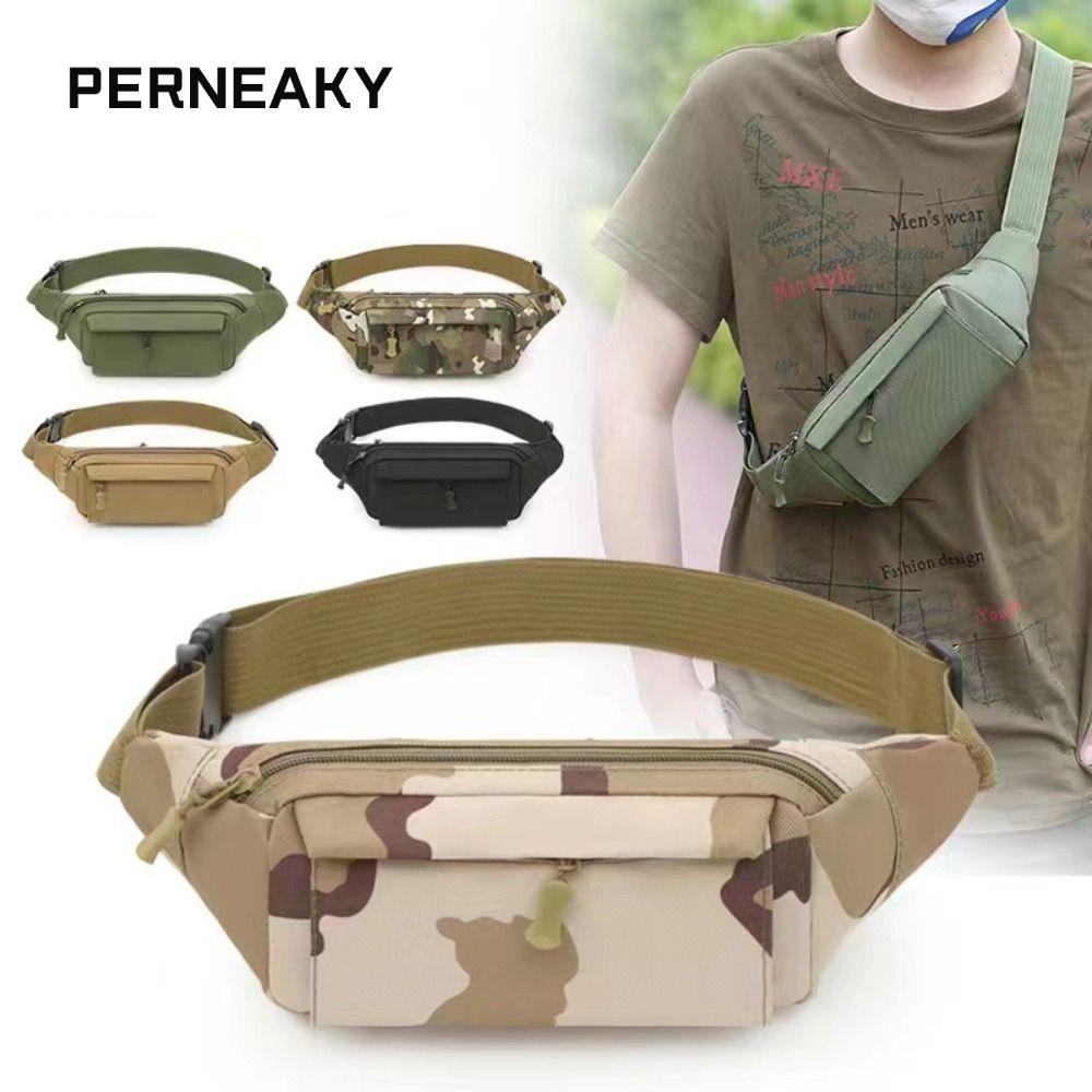 กระเป๋าคาดเอว PERNEAKY, กระเป๋าไนลอนทนทาน, กระเป๋าเข็มขัดกันน้ํา Hip Sack Men