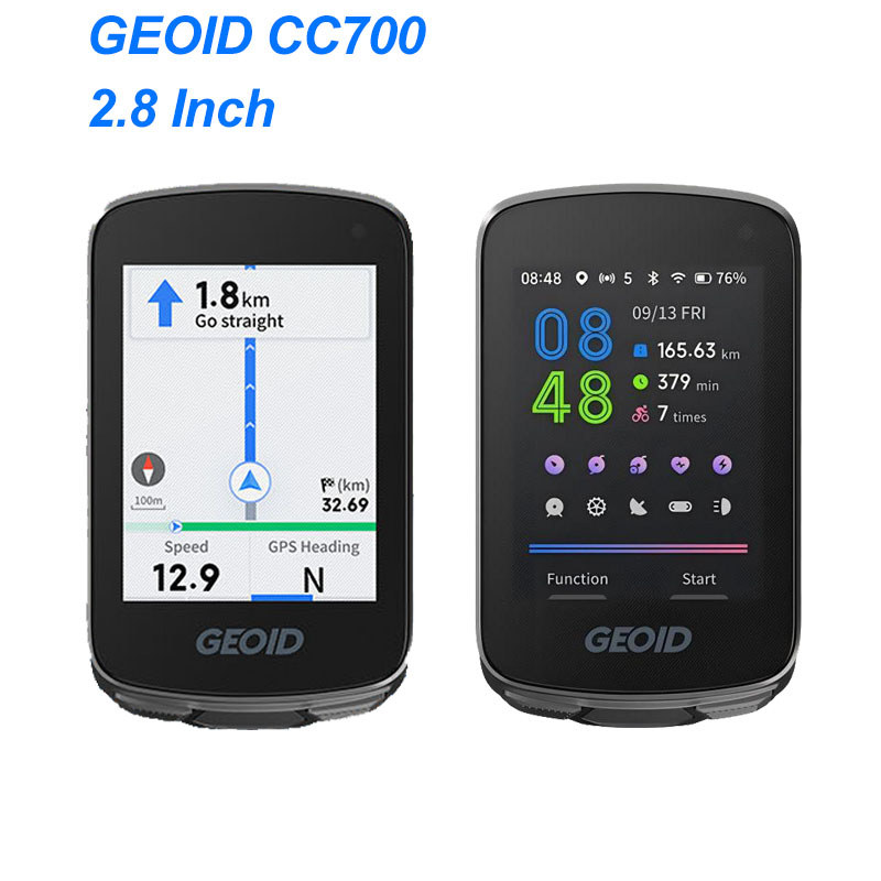 GEOID CC700 จักรยานคอมพิวเตอร์ หน้าจอสี 2.8 นิ้ว กันน้ำ มี GPS และเชื่อมต่อได้หลายแบบ สำหรับวัดระยะทางและนำทางเมื่อขี่จักรยาน