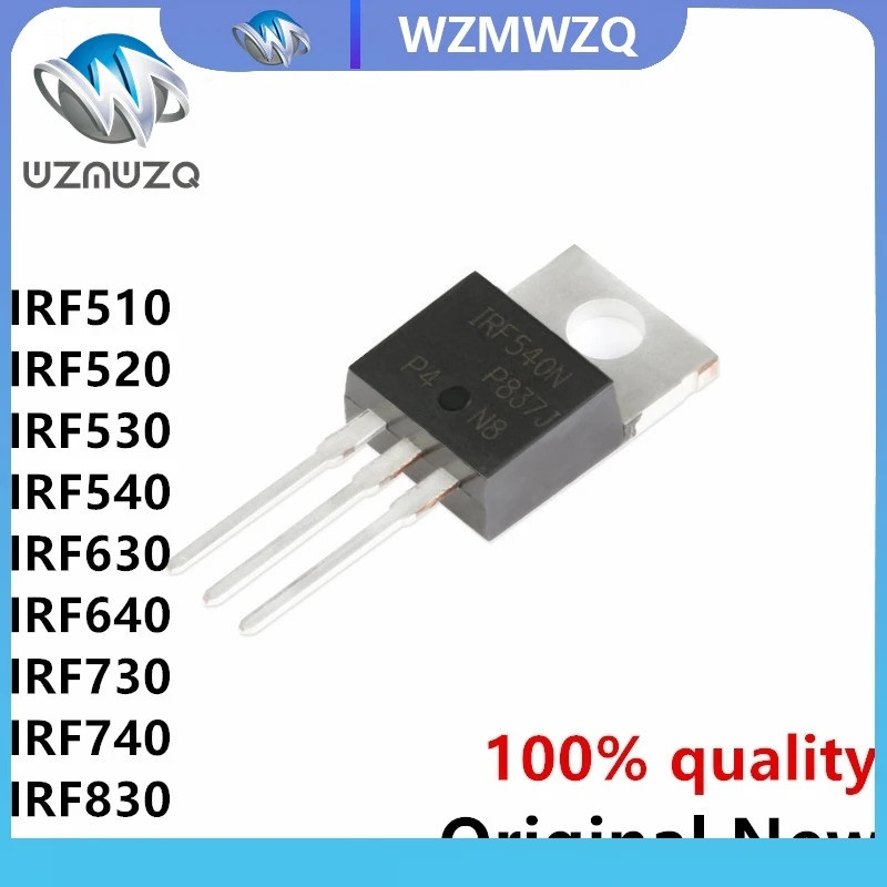 5 ชิ้น IRF510 IRF520 IRF530 IRF540 IRF640 IRF720 IRF740 IRF830 IRF840 IRF630 IRF510N IRF540N IRF520N