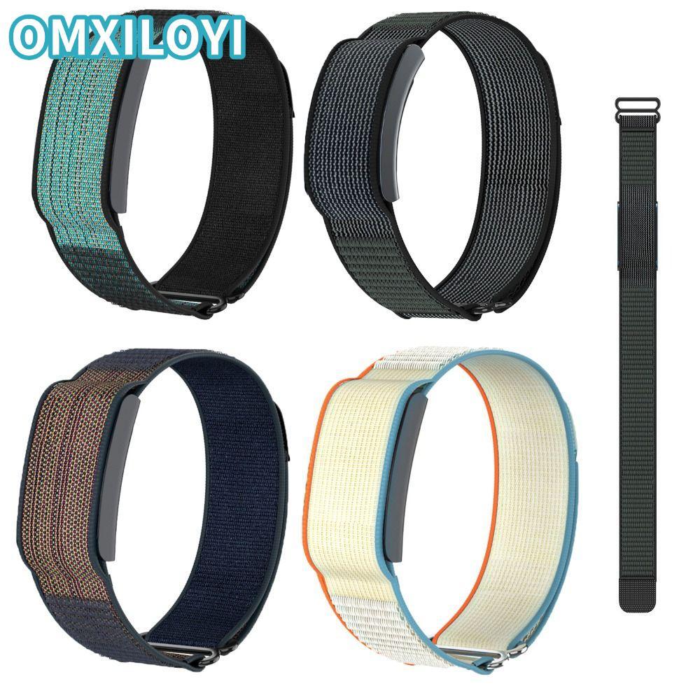 OMXILOYI Fitness Tracker Strap, 22 มม.,Breathable Loop Design สายรัดข้อมือไนลอนสําหรับ Amazfit Helio