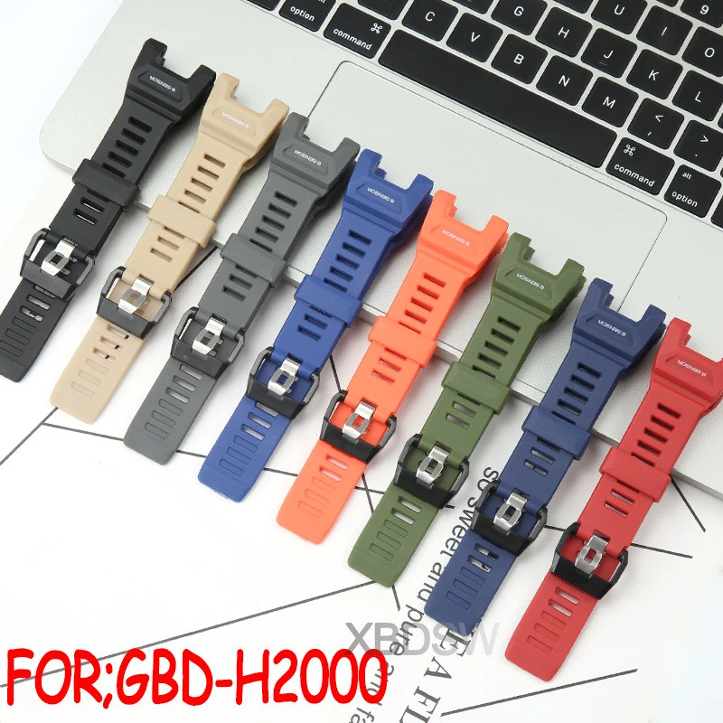 สายนาฬิกาเรซินเหมาะสําหรับ G-Shock Move GBD-H2000 ผู้ชายเปลี่ยน Band gbd-h2000 นาฬิกาอุปกรณ์เสริมสาย