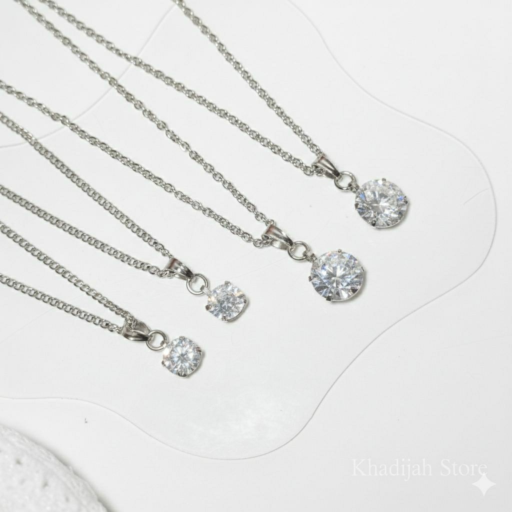 SPARKLING DIAMOND GEM CHAIN สร้อยคอและชุดปากกาสําหรับเด็กและผู้ใหญ่จาก MONEL MATERIAL ของแท้, RUSPRO