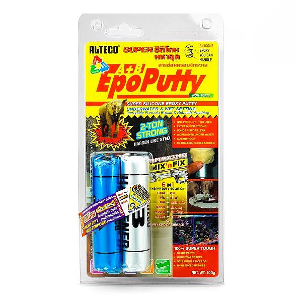 ALTECO กาวมหาอุด EPOXY PUTTY A+B ขนาด 100g. อีพ็อกซี่ดินน้ำมัน กาวครอบจักรวาล กาวดินน้ำมัน