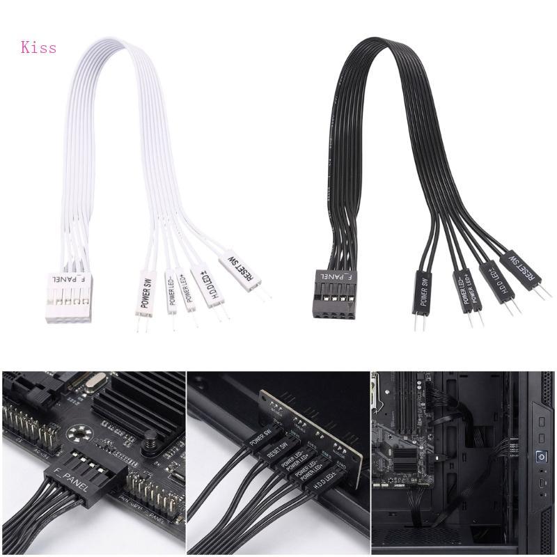 Kiss F PANEL ถึง 2PIN สายต่อสําหรับเมนบอร์ดเคสรีเซ็ตไฟอัพเกรด