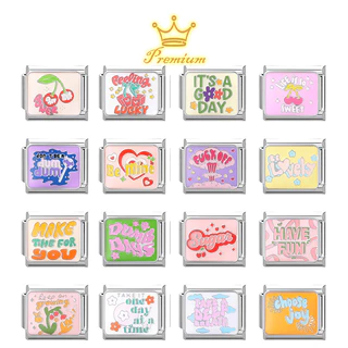 ฐานอักษร และ charm ดอกไม้ผีเสื้อ โมดูลสร้อยข้อมือ DIY แบบเรโทร