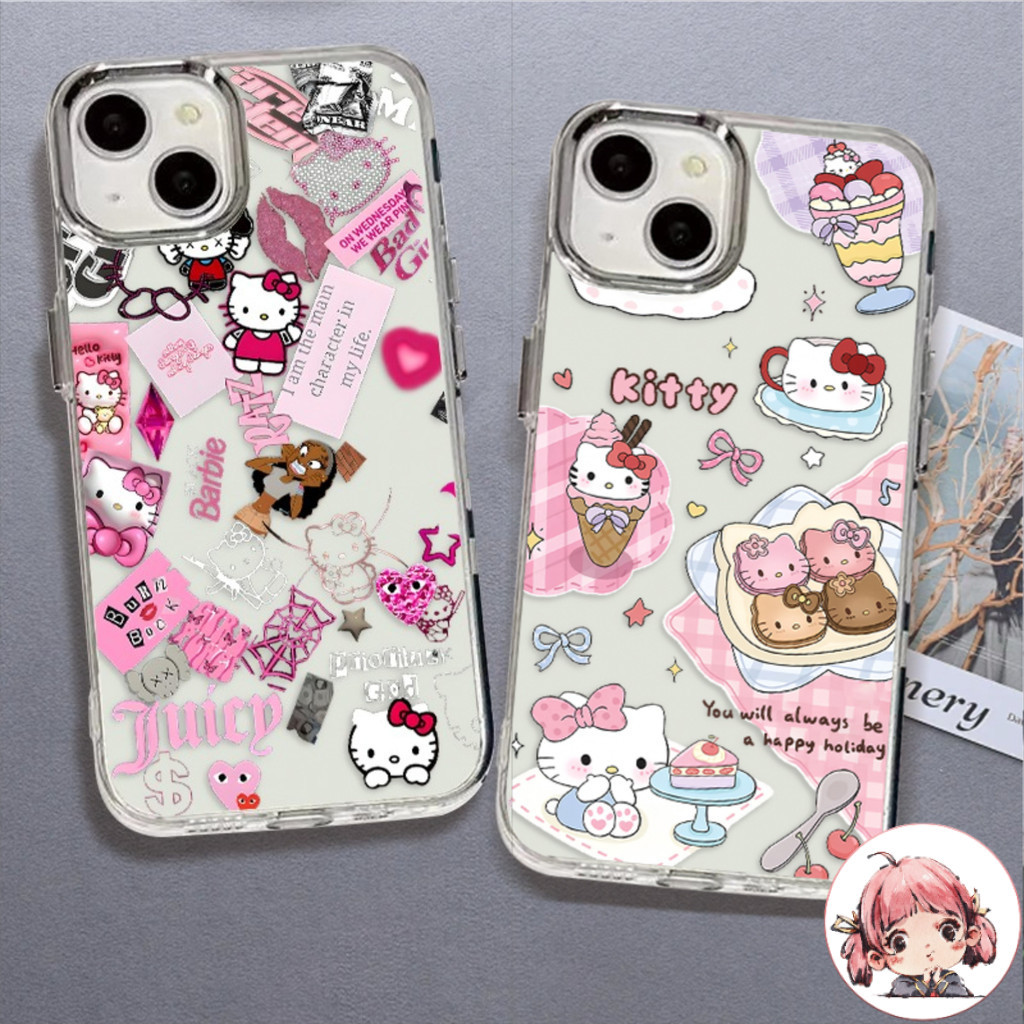 ส่งของเร็ว เคสสำหรับไอโฟน17 ลายแมวเคธี คุกกี้ เคสมือถือแบบใส For iPhone17 16Pro 11 12 13PROMAX 14 15PLUS XS XR 7/8/SE2/3