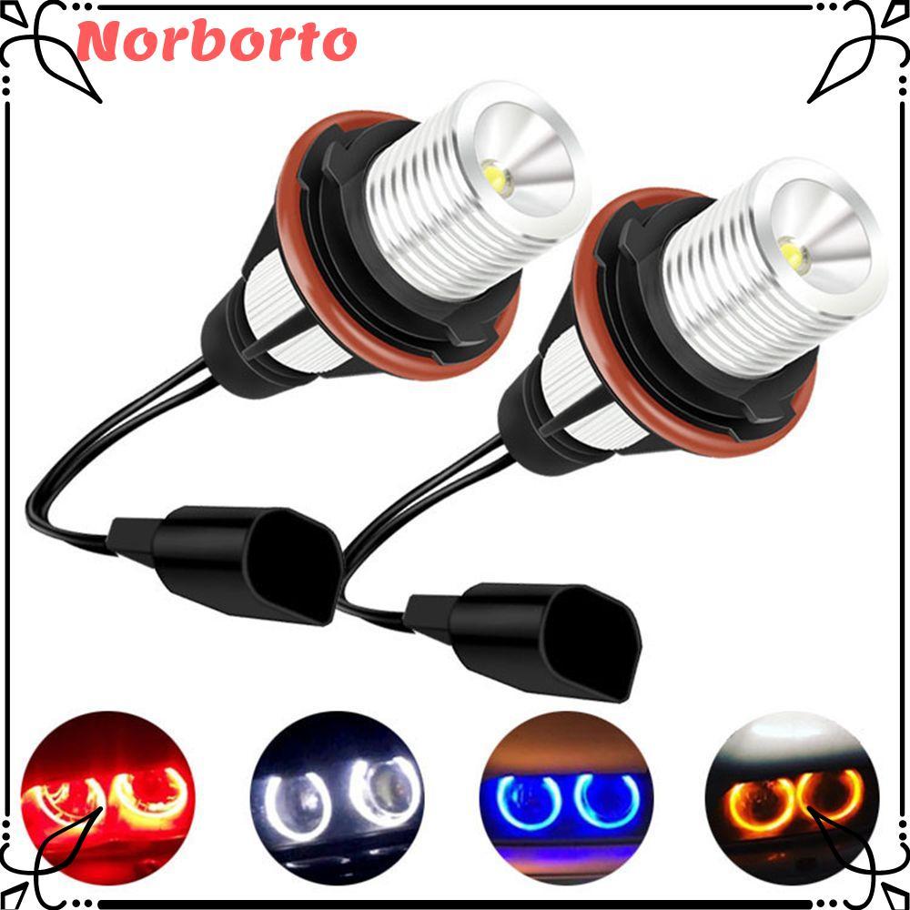 NORBORTO 2 ชิ้นรถด้านข้าง Halo แหวน Marker ข้อผิดพลาดฟรีสําหรับ BMW E39 5W E53 E60 E61 E63 X5