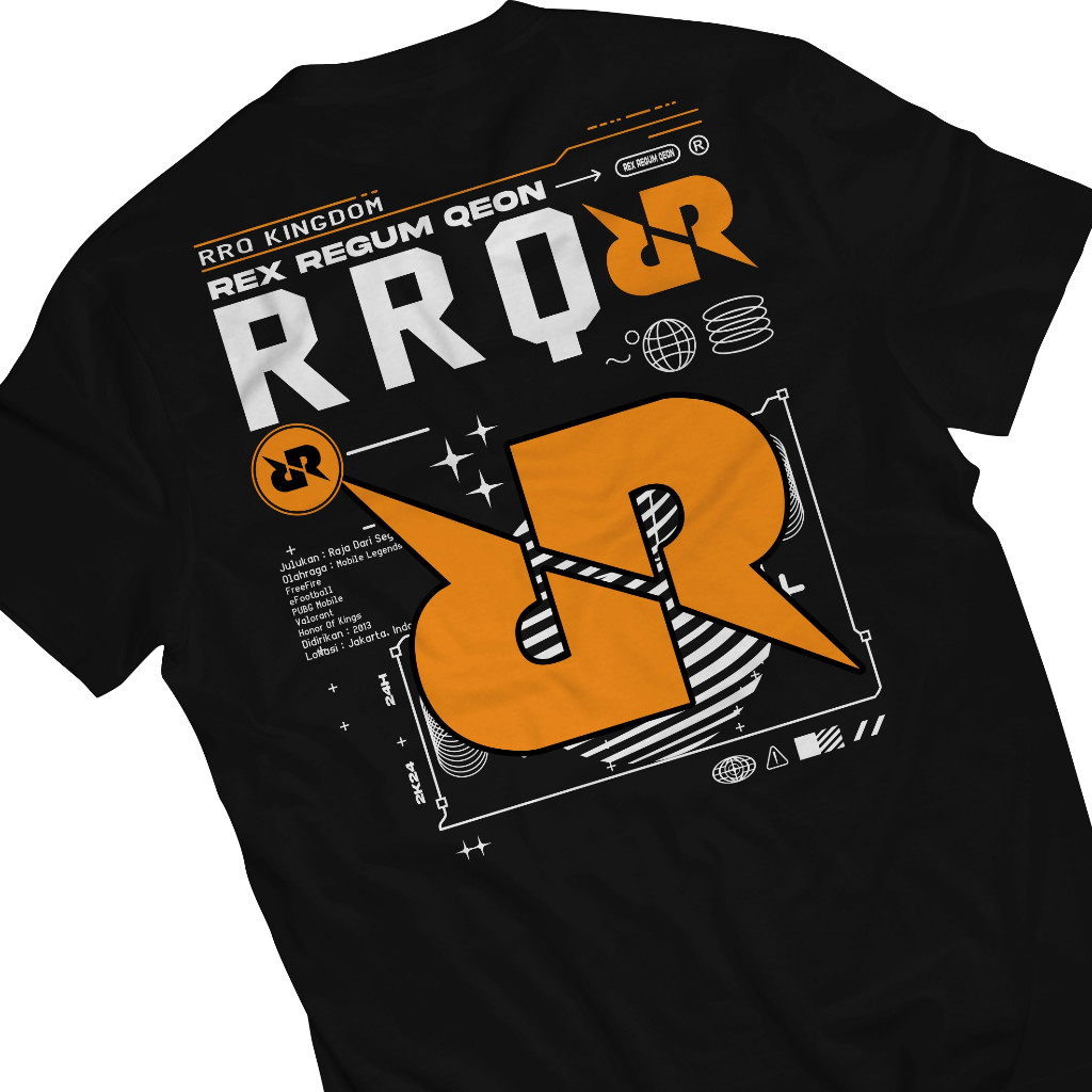เสื้อยืด RRQ Kingdom Rex Requm Qeon Esport Indonesia Streetwear New Series Combed 30s / เสื้อ Esport