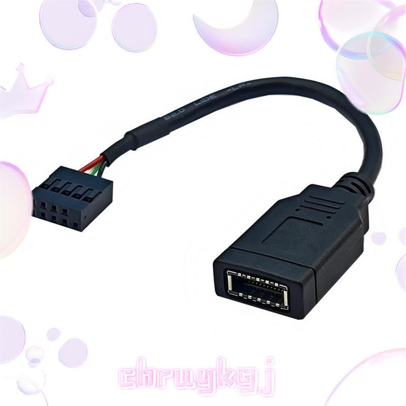 USB 9PIN to TYPE-E อะแดปเตอร์สาย USB 9PIN to TYPE-E สาย USB แผงด้านหน้าอะแดปเตอร์สาย USB 9PIN to TYP
