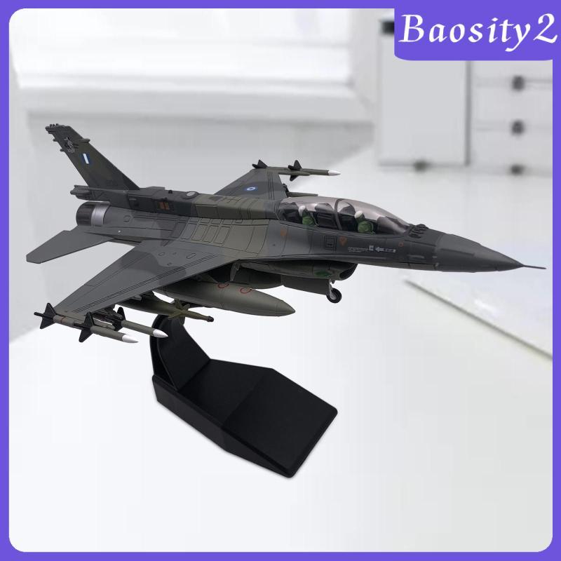 [Baosity2] Alloy 1/72 F16 Fighter Diecast รุ่นเดสก์ท็อปตกแต่งพร้อมฐานสําหรับห้องนั่งเล่นชั้นวางหนังส