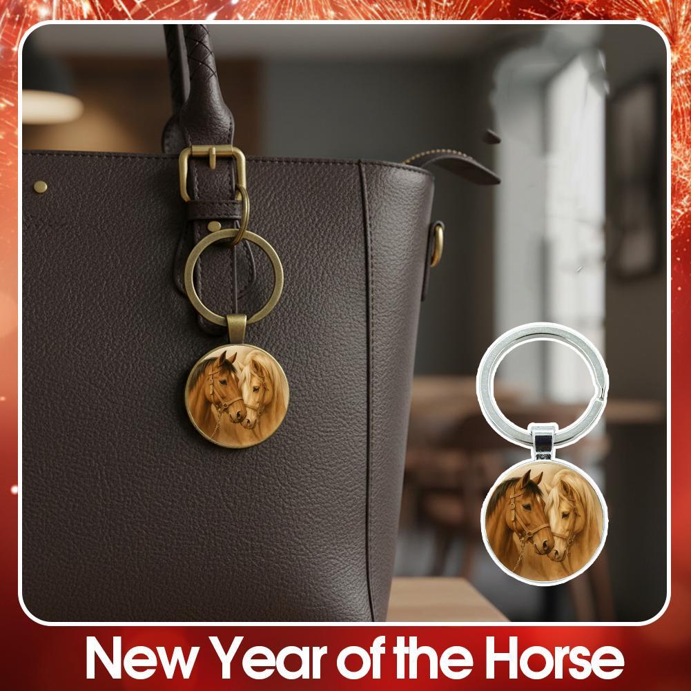 Retro Horse พวงกุญแจโทรศัพท์มือถือจี้กระเป๋า 2026 ปีม้าปีใหม่สําหรับ M0D6
