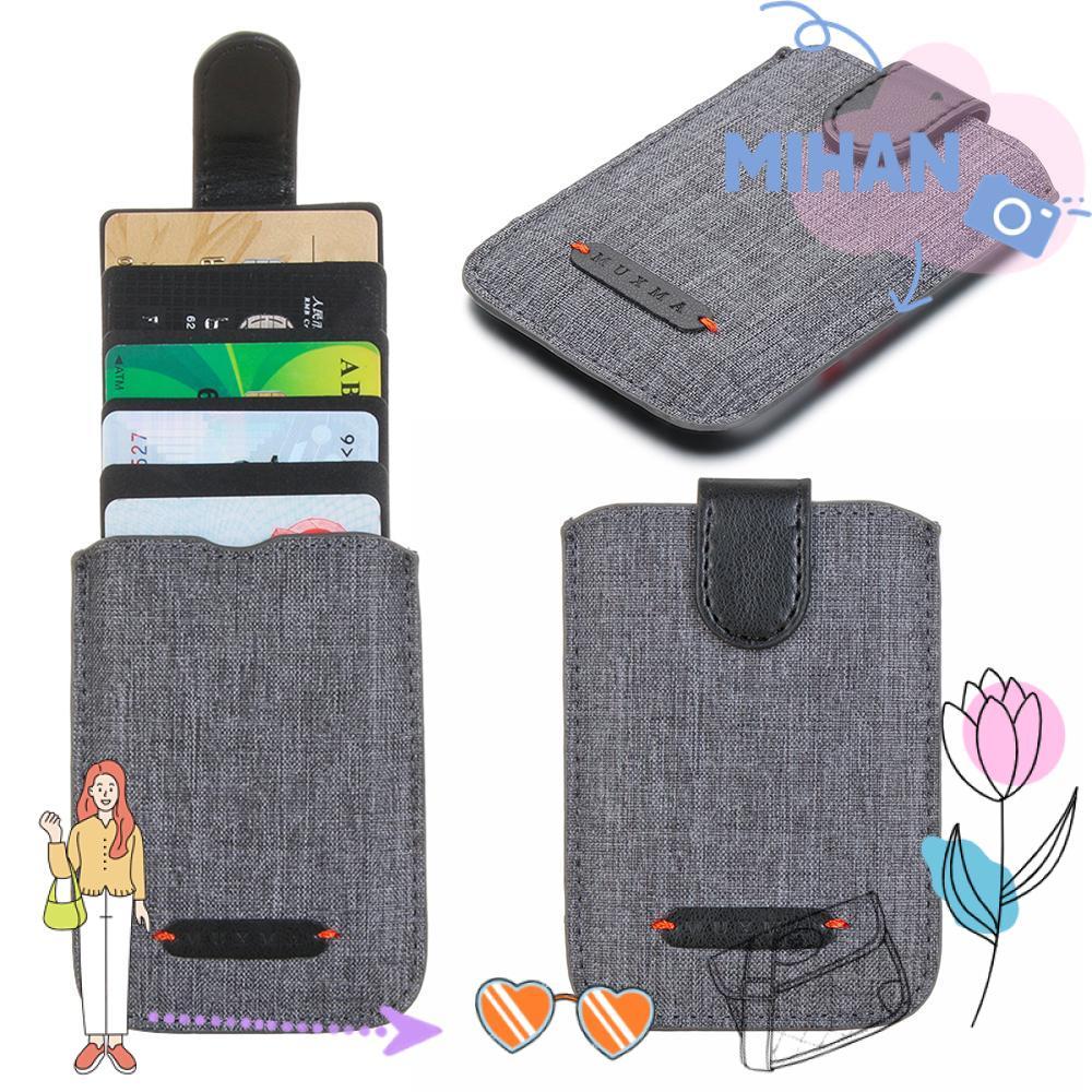 Mihan กระเป๋าสตางค์ผ้าใบหนัง Pu ใส่บัตรเครดิต Rfid หลากสี 5 ช่อง