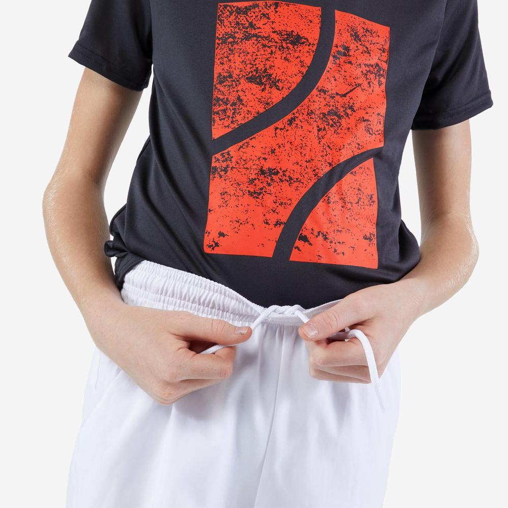 Decathlon Boys' Tennis Shorts Tsh100 กางเกงเทนนิสขาสั้นสำหรับเด็กผู้ชาย รุ่น 100 - White - รูปที่ 2