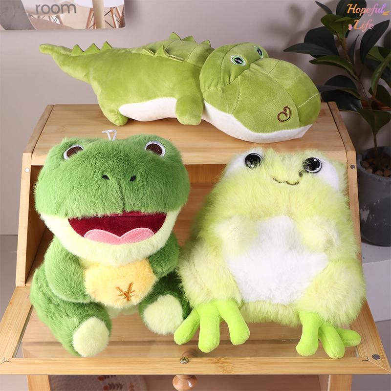 [HLS] น่ารักการ์ตูนกบจระเข้ของเล่นตุ๊กตานุ่มยัดตุ๊กตาของเล่นน่ารักโยนหมอนตกแต่งบ้านสําหรับเด็กวันเกิ