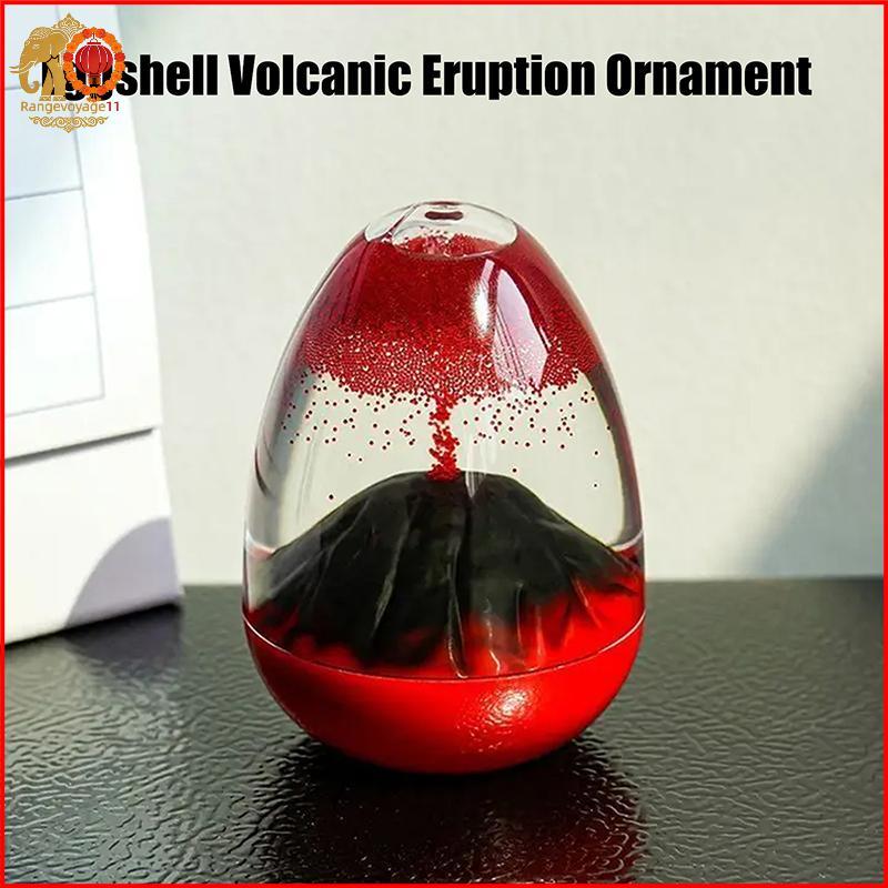 [RG1] Eggshell Volcanic Eruption, Floating Sand Volcanic Eruption Ornament, Acrylic Crystal Liquid H