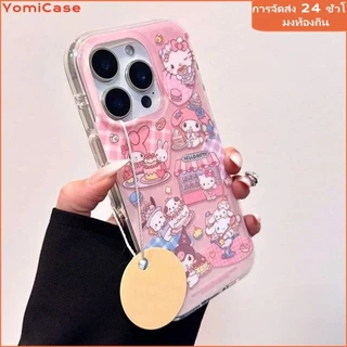 เคสไอโฟน17 13 สำหรับ IPhone 12 16 15 11 14 Pro Max 14 16 15 Plus 16 14 12 11 15 Pro หวานสวัสดีคิตตี้เค้กทำนองเพลงปกใหม่