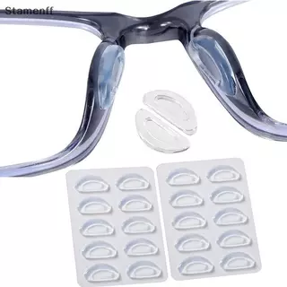 แว่นตาAnti-Slip พร้อมแผ่นรองจมูกซิลิโคนนุ่ม สำหรับกรอบพลาสติกและแว่นตากันแดด (สีดำ/ขาว)
