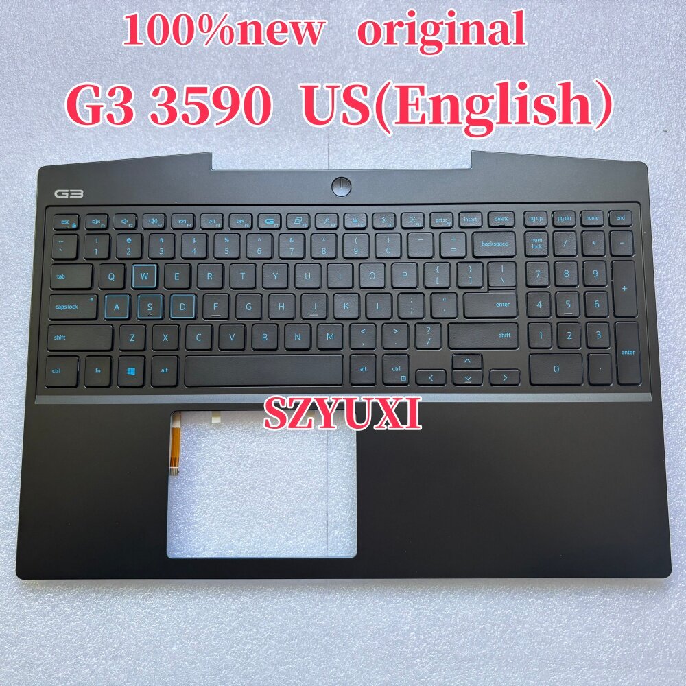 เคส C คีย์บอร์ด Dell G3 3590 ใหม่ล่าสุด Palm Rest W2VM0 P0NG7