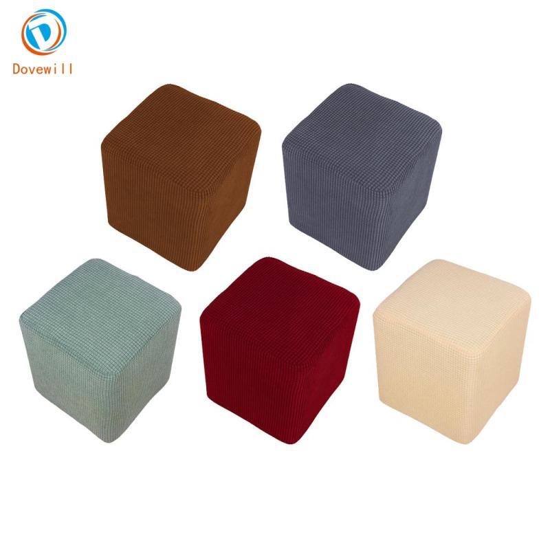 [Dovewill] Stretch Ottoman Slipcover Square สตูลวางเท้า Cover Storage Protector กันฝุ่น