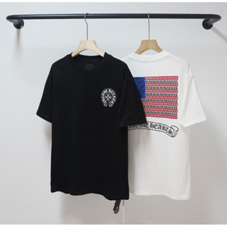 เสื้อยืดแขนสั้นผู้ใหญ่ สไตล์เรียบหรู ลายพิมพ์ดอกไม้บนตัวเสื้…