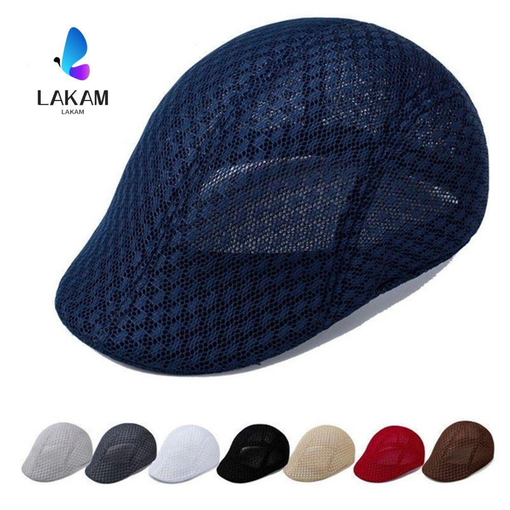 LAKAM Sun Caps Breathable Fashion Men Women Newsboy Style Mesh Caps