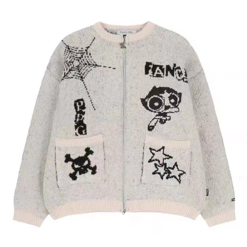 2026 Powerpuff Girls Big Pocket Zipper Sweater Sweater