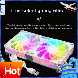 SRA ZK พัดลมตั้งโต๊ะ พัดลมเงียบ Usb มินิคอมพิวเตอร์พัดลมระบา…