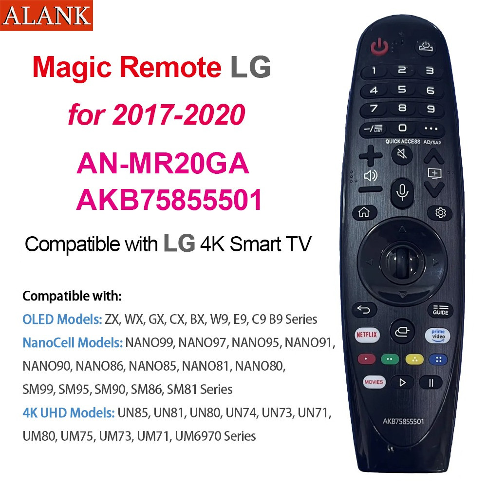 ALANK Magic Remote รีโมททีวี LG (ไม่มีฟังก์ชันเสียงและเมาส์) รีโมท รุ่น MR20GA AN-MR650A AN-MR600 FO