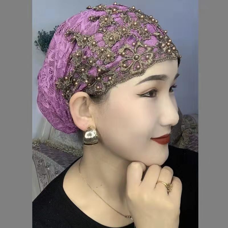 Back to ชาติพันธุ์ลูกปัดหมวกผู้หญิงหมวกกลับชาติพันธุ์ผ้าพันคอเสื้อสวมหัวสะดวก Headscarf หมวก High-En