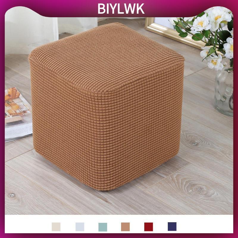 [Phenovo] Ottoman Covers Slipcover Polyester Ottoman Slipcover สี่เหลี่ยมผืนผ้า Ottoman Covers