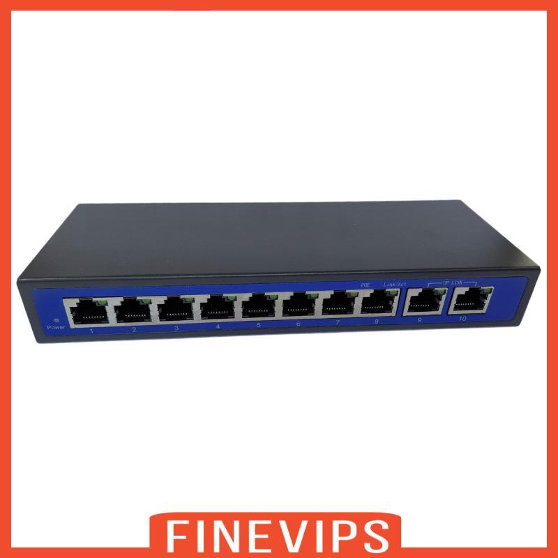 [Finevips] 9 พอร์ต 10/100Mbps 8 POE Uplink Power Over Ethernet Switch 4,5+/7,8- รองรับ 12V 24V 48V