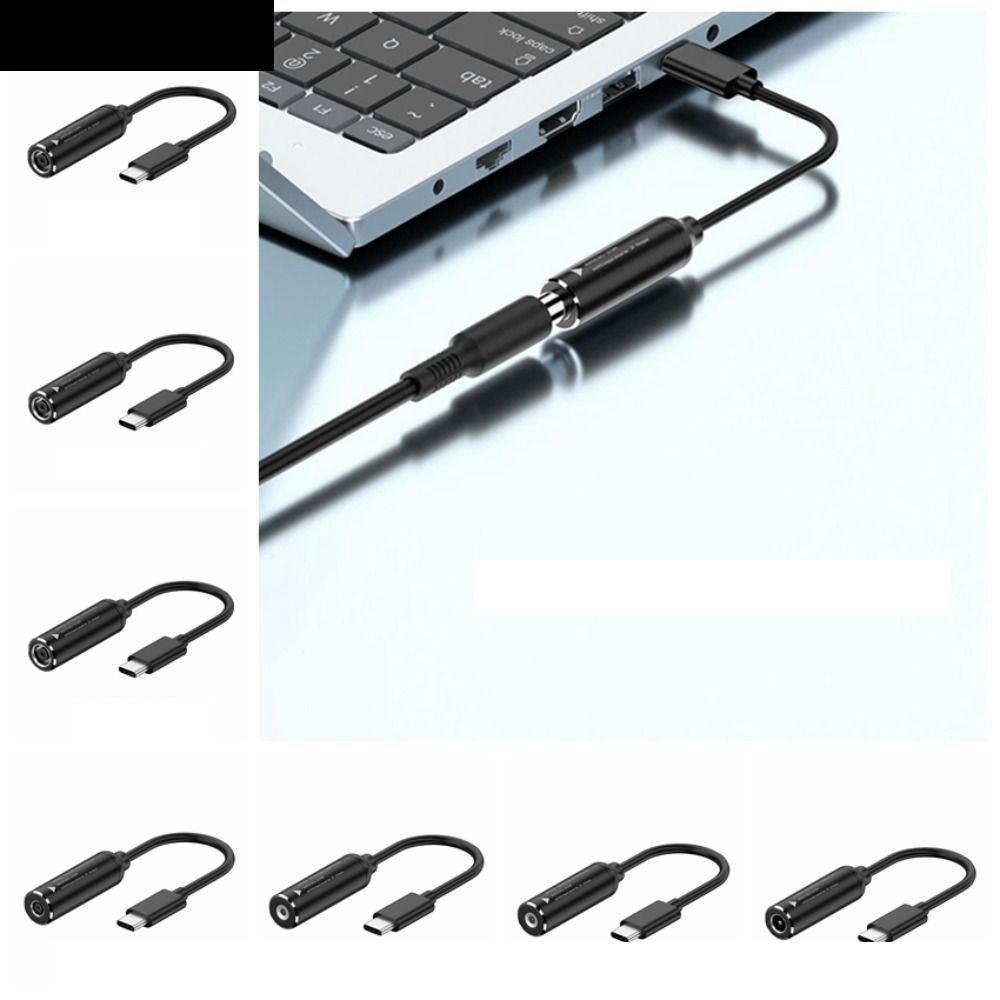 AUBREY1 DC To Type-C สายชาร์จ, 5/9/20V DC Input Type-C To DC Jack สายชาร์จ, 3A ไฟล์โอนจดจําอัตโนมัติ