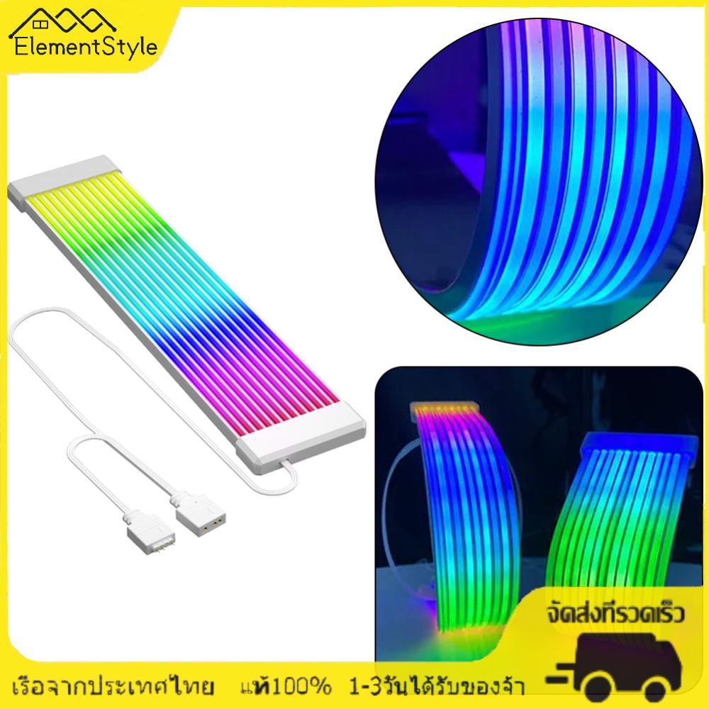 5V 3Pin RGB LED Light Strip Bar 8Pin 24Pin PSU RGB Cable Extensions ยืดหยุ่น LED Strip Light DIY ชุด