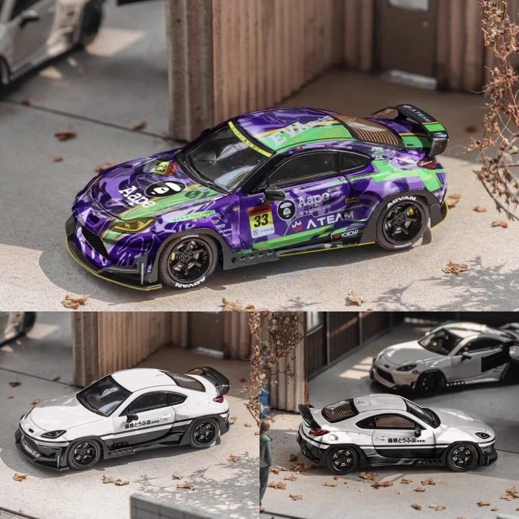 [สต๊อกพร้อม] Fuji Fuji 1:1 64 Toyota GR86 ZN8 2022 Rocket Rabbit Tofu Store EVA Alloy Car Model Non-