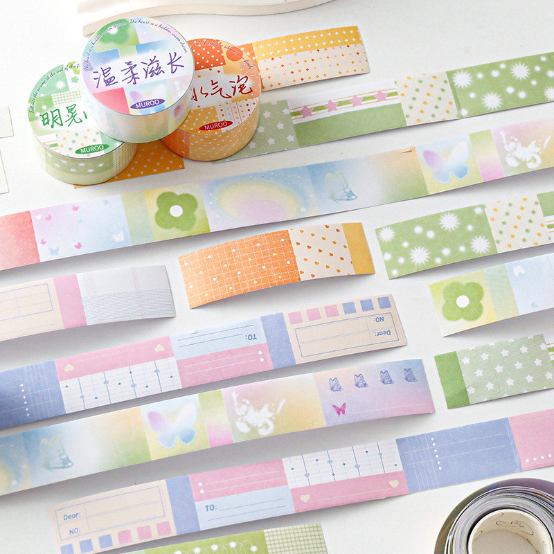 [HARU] Salt Reverie Series Masking Tape สมุดวารสาร DIY ตกแต่ง Washi Tape Minimalist Duct Tape Packin