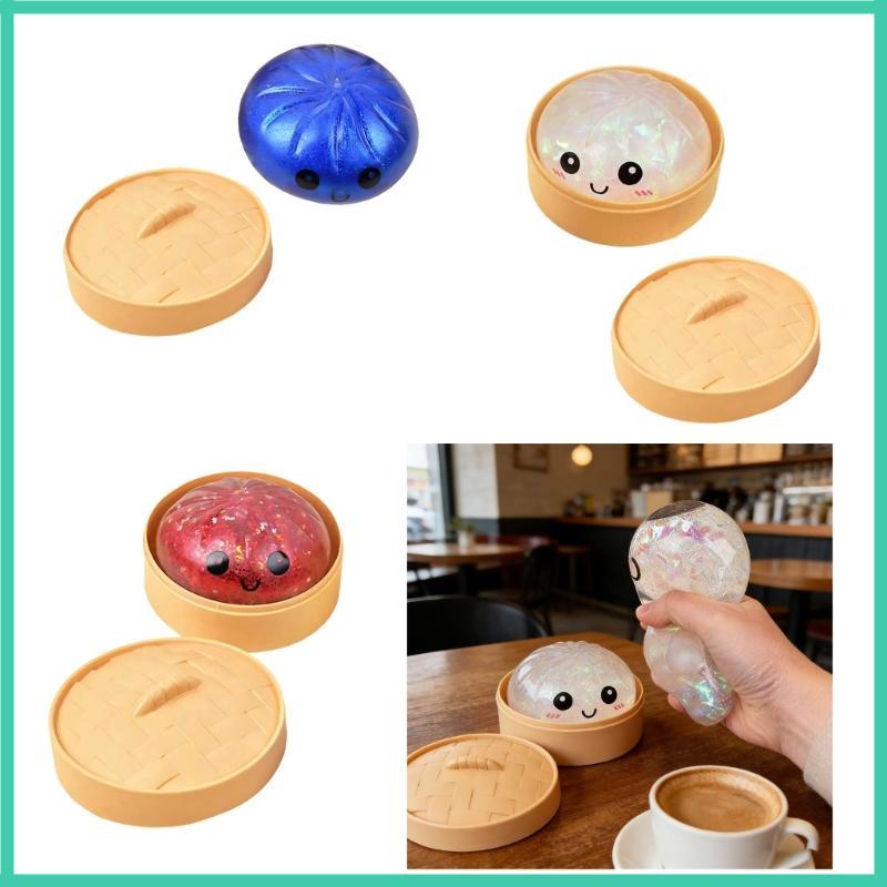 Cind Soft TPR พลาสติก Baozi บีบของเล่นแบบพกพาที่สมจริงอุปกรณ์เสริมคอสเพลย์สําหรับห้องเรียนสํานักงานห