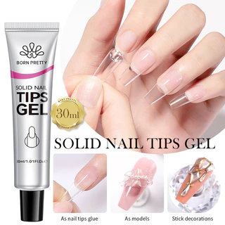 【Local】BORN PRETTY 30g Solid Nail Tips Gel Polish Press On Nails Extension แต่งเล็บติดทนนาน
