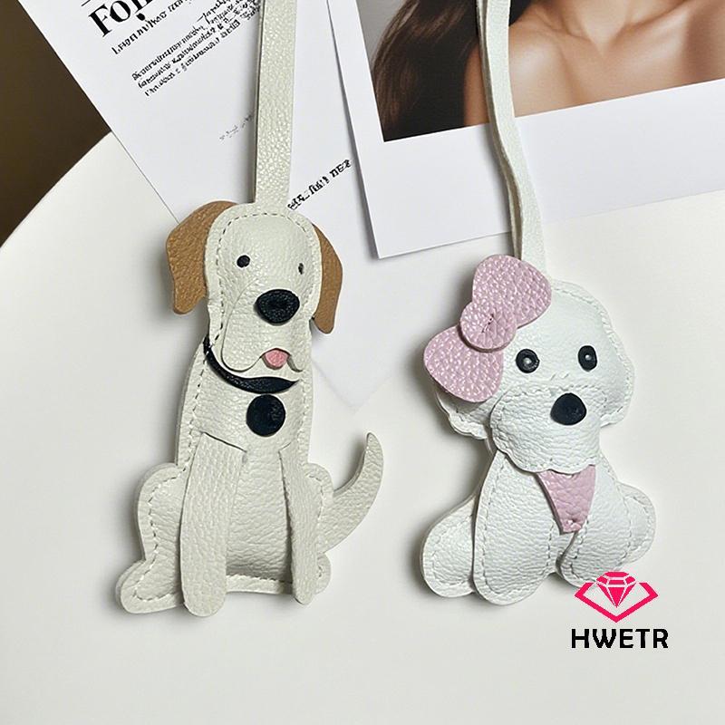 ENJOY ใหม่น่ารัก Bichon Frise Labrador Retriever Dog Charms น่ารัก DIY Lanyard หนังสุนัขกระเป๋า Char