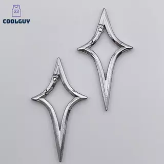 [YLSW] Y2K Star Geometric Carabiner พวงกุญแจ - กระเป๋าเป้สะพายหลังโกธิคตกแต่ง TH