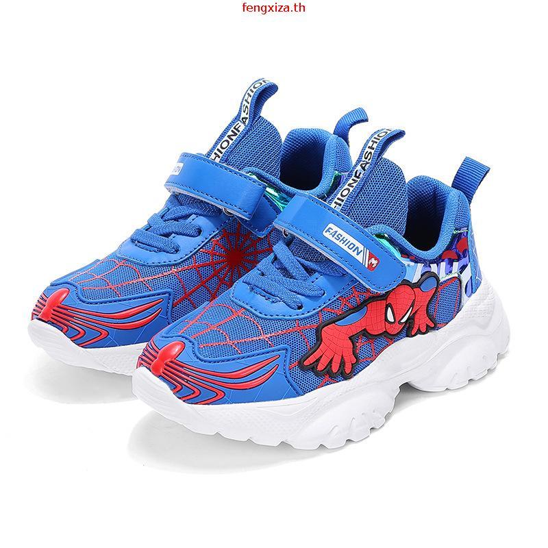 Cool Spiderman Fashion Boys LED Boots 3-7 Years / Vel Spider Light Up Boots for Boys Play Gift / Cas