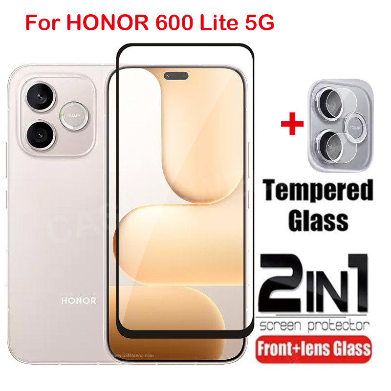 ป้องกันหน้าจอสําหรับ Honor 600 Lite Pro 4G 5G 2026 คลุมทั้งหมดกระจกนิรภัยใส HD ป้องกันฟิล์มป้องกันรอยขีดข่วน