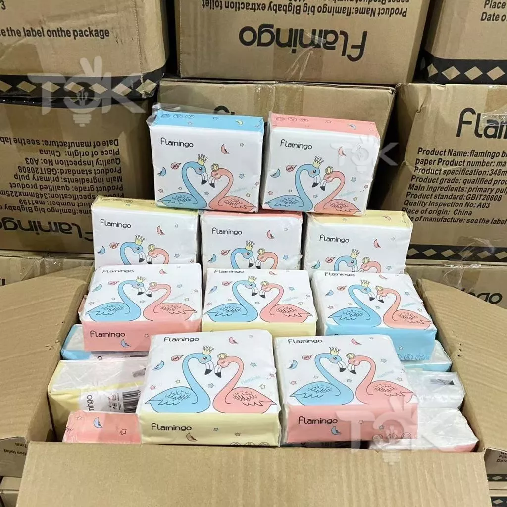 [ส่งฟรี] กระดาษทิชชู่ 1ลัง 40ห่อ ยกลัง นกฟลามิงโก้ กระดาษเช็ดหน้า แบบดึงไม่เป็นขุย ไม่ใส่สี  กระดาษทิชชู่พกพา thumbnail 7