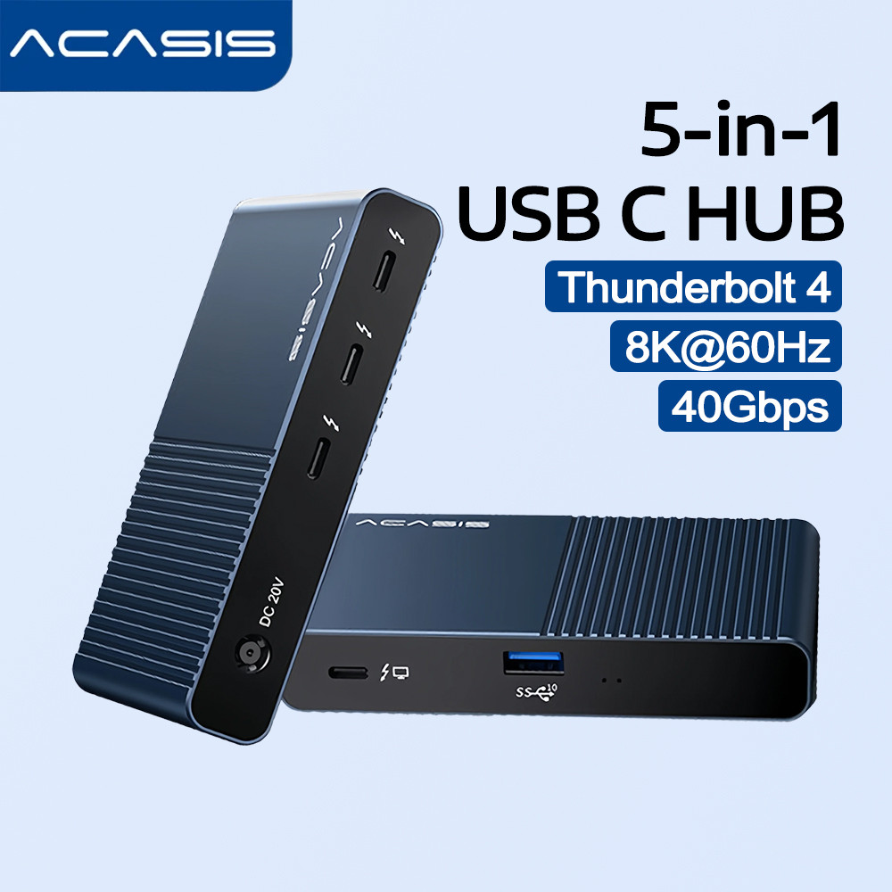 ACASIS 5-In-1 USB4.0 Thunderbolt 4 Docking Station 40Gbps USB HUB 8K @ 60HZ Video Output PD ชาร์จสํา