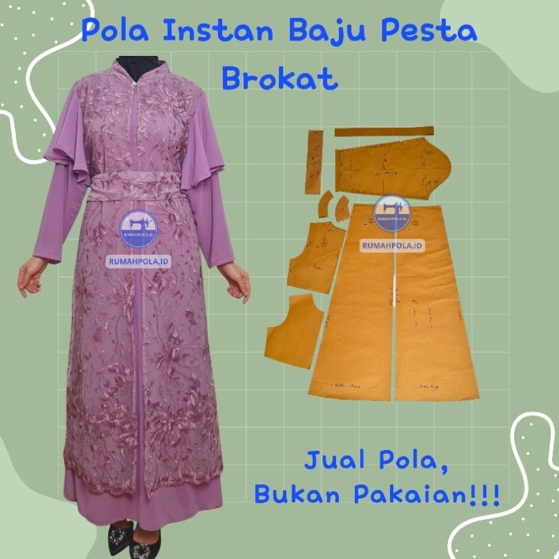 RMP 13 - Instant Party Dress Pattern - Brocade Muslimah Dress/ เสื้อผ้าผู้หญิงอื่นๆ