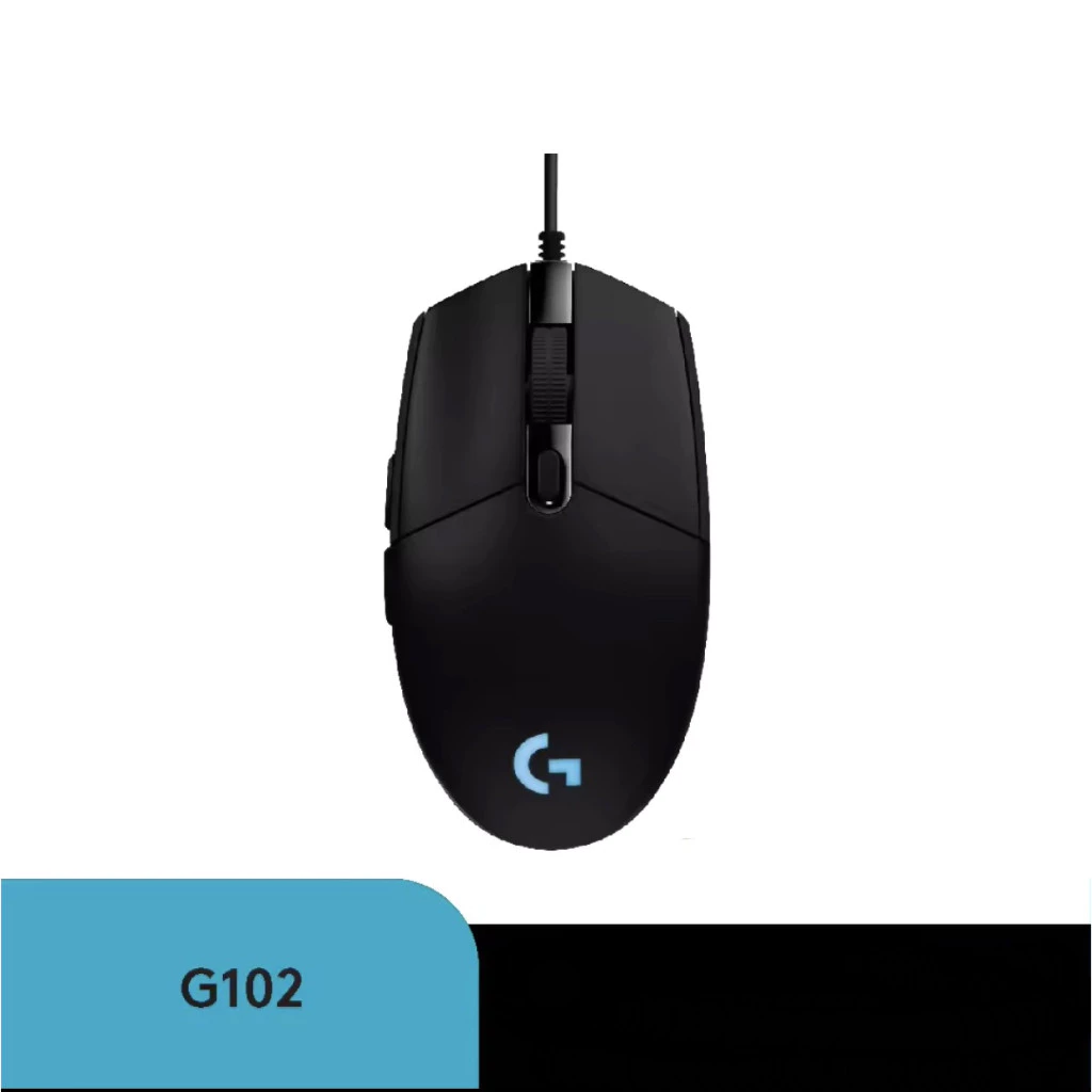 Logitech G102 LIGHTSYNC Gaming Mouse 8,000 DPI (เมาส์เกมมิ่ง ปุ่มมาโคร 6 ปุ่ม ตั้งค่าความเร็วได้ 5 ระดับ พร้อมไฟ RGB)