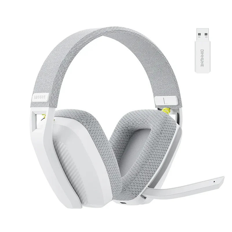 BINNUNE BW06 2.4GHz ชุดหูฟังสําหรับเล่นเกมบลูทูธพร้อมไมโครโฟนสําหรับ PS5 PS4 PC Mac Playstation หูฟั