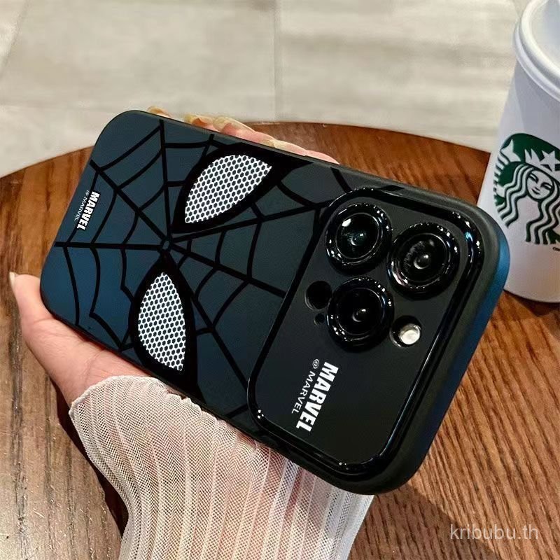 Matte Anti-Slip เหมาะสําหรับ iPhone 17ProMax Line Spiderman อินเทรนด์ป้องกันกรณี 15Pro 13 11 16ProMax 12 14ProMax 17Pro 16 15ProMax 14 ซิลิโคนอ่อนนุ่ม GMCJ