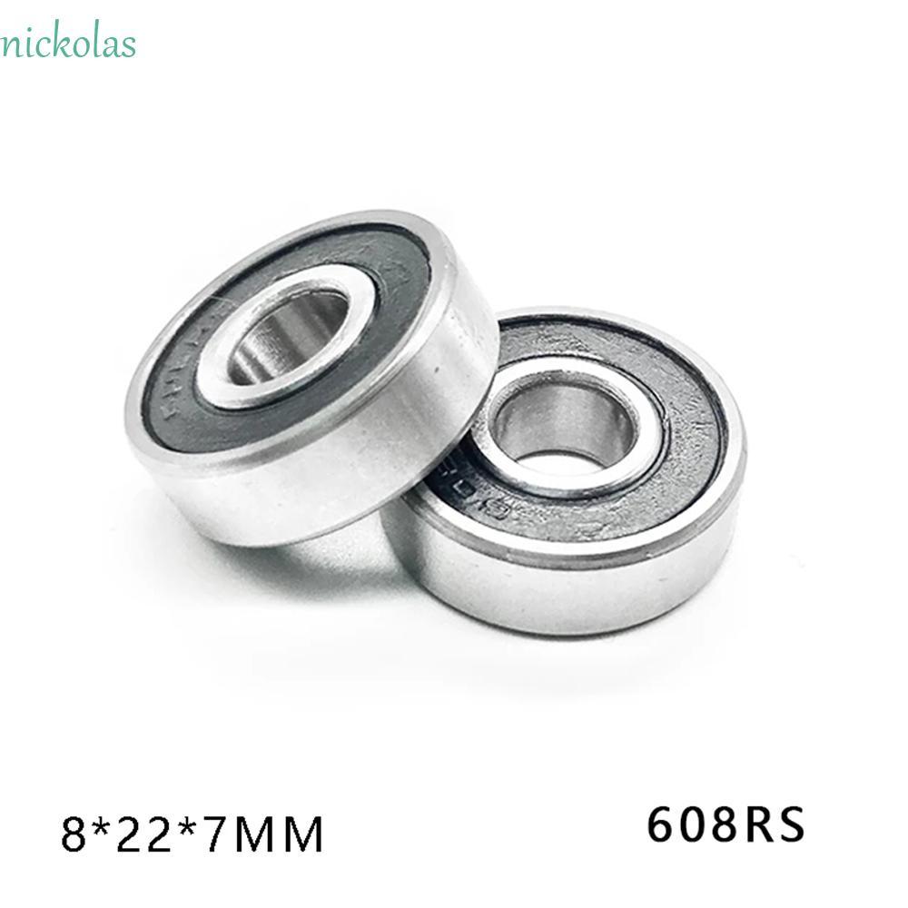 NICKOLAS แบริ่ง 10 ชิ้น 608 2RS 8*22*7 608-2RS