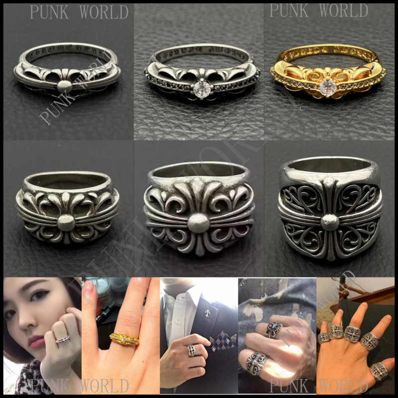 เงิน 925 ชุบทอง 22K และ Diamond-Encrusted Guardian แหวน - Retro Punk Rock อุปกรณ์เสริมสําหรับ Street Hip-Hop คู่เครื่องประดับของขวัญวันวาเลนไทน์ 1111