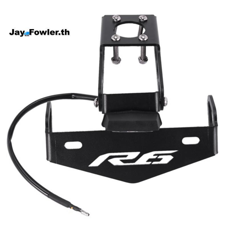 [Jay_Fower]ที่วางป้ายทะเบียนรถจักรยานยนต์พร้อม LED สําหรับ R6 YZFR6 YZF R6 YZF-R6 2006-2016